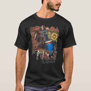 T-shirt Tourner Et Brûler Cowgirl Chevauchant Cheval Tourn