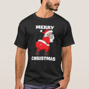 T-shirt Tourner le Père Noël en masque Joyeux Noël