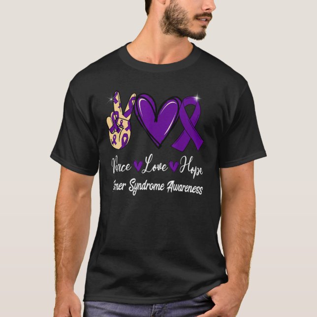 T-shirt Tourner Syndrome Sensibilisation Paix Amour Espéra (Devant)