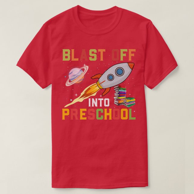T-shirt Tourner Vers L'Espace Extérieur De L'École Préscol (Design devant)