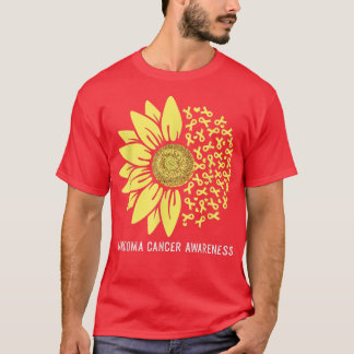 T-shirt Tournesol à ruban jaune Sarcome Sensibilisation au
