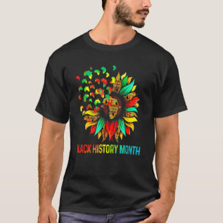 T-shirt Tournesol Africain Power Poist Melanin Black Histo