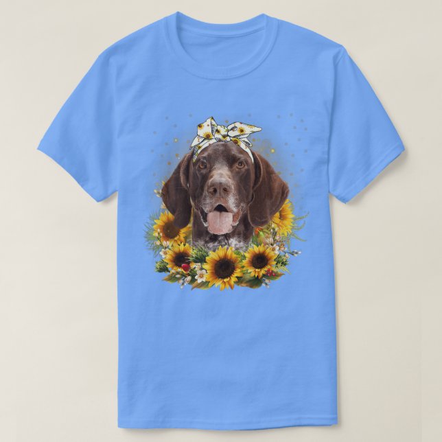 T-shirt Tournesol Allemand Pointer Pointer Chien Mères D (Design devant)