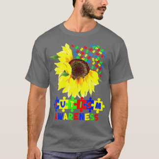 T-shirt Tournesol Autisme Puzzle Pièce Cool Sensibilisatio