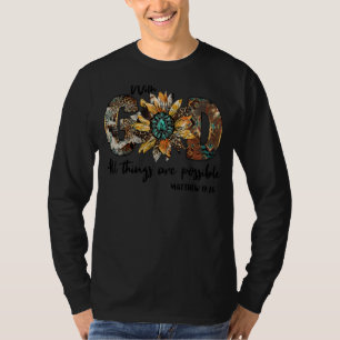 T-shirt Tournesol Avec Dieu Toutes Les Choses Possible Chr
