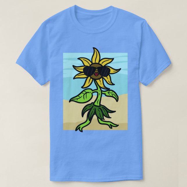 T-shirt Tournesol avec lunettes de soleil au soleil (Design devant)