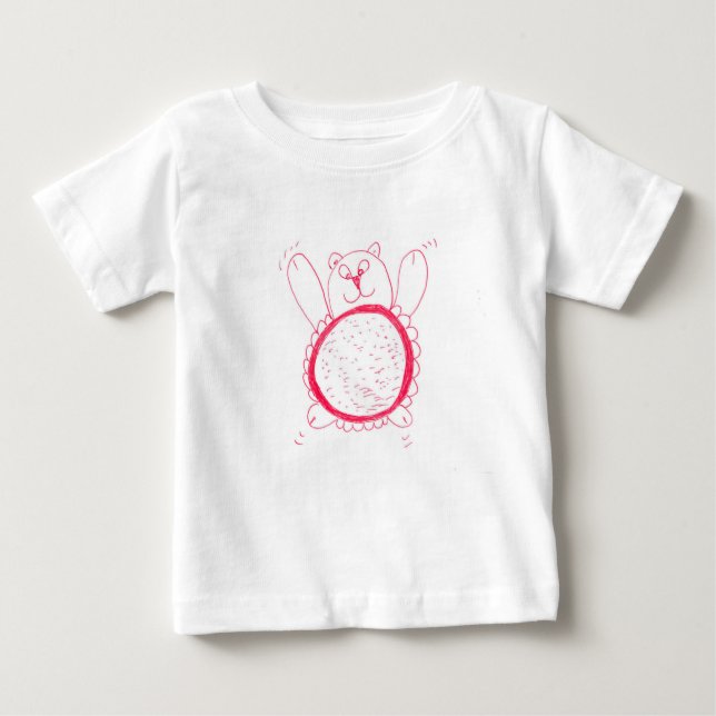 T-shirt Tournesol Bear Baby American Apparel (Devant)