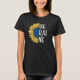 T-shirt Tournesol bleu et jaune à l'ukrainienne