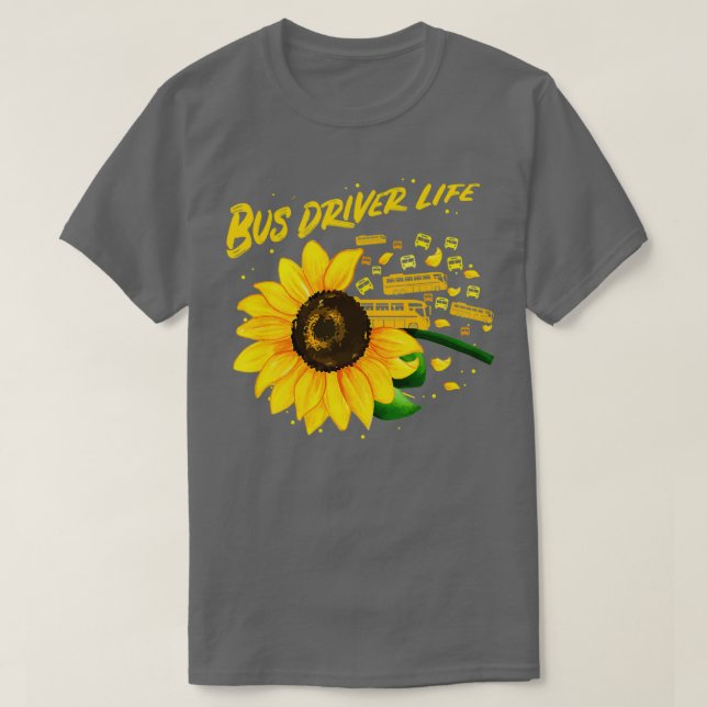 T-shirt Tournesol Bus Driver Carte cadeau (Design devant)