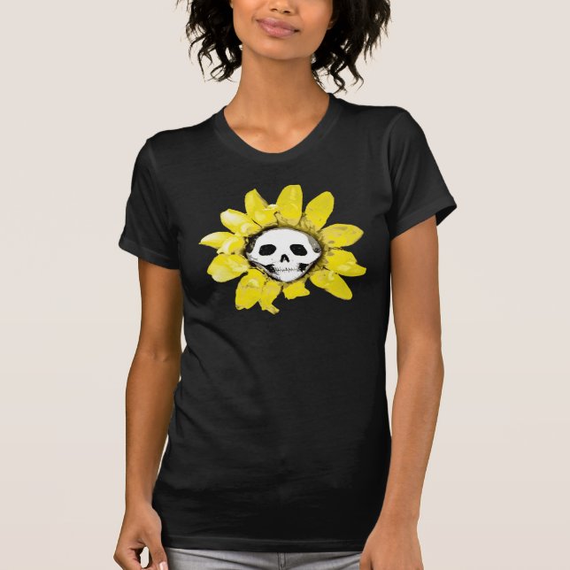 T-shirt Tournesol crâne - Tous les styles Hommes/Femmes/En (Devant)
