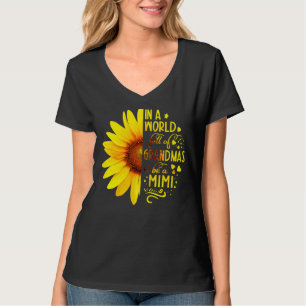 T-shirt Tournesol Dans Un Monde Plein De Grandmas Be Mimi 