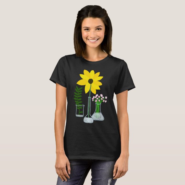 T-shirt Tournesol de chimie (Devant entier)