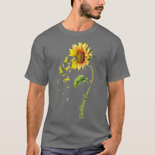 T-shirt Tournesol de sensibilisation au cancer chez l'enfa