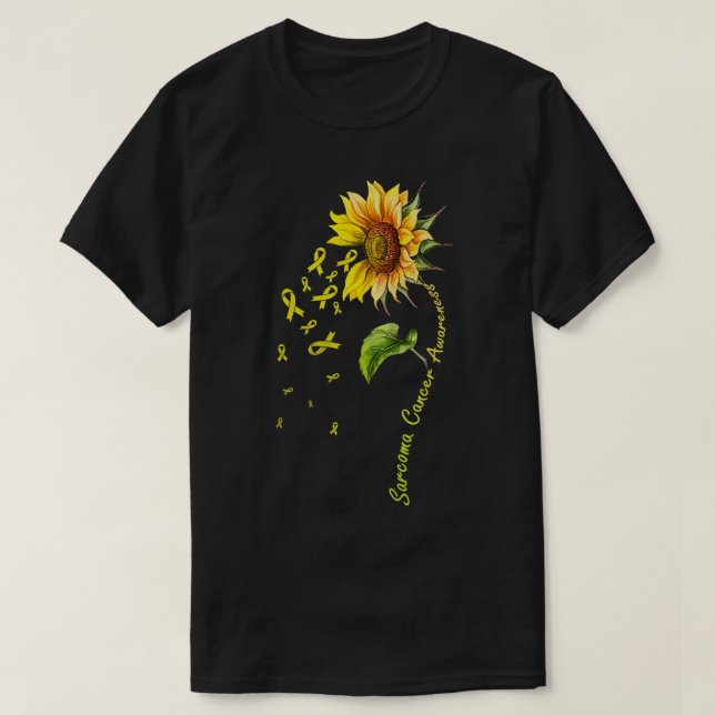 T-shirt Tournesol de sensibilisation au sarcome (Design devant)