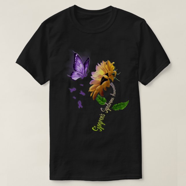 T-shirt Tournesol de sensibilisation au syndrome du papill (Design devant)