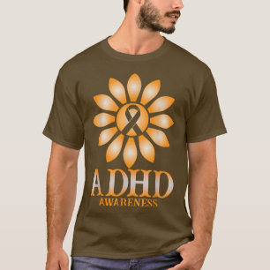 T-shirt Tournesol de sensibilisation TDAH ruban pour les f