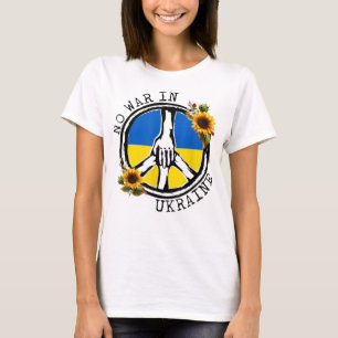 T-shirt Tournesol drapeau ukrainien pas de guerre en Ukrai