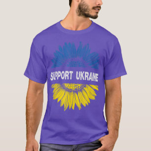 T-shirt Tournesol drapeau ukrainien soutien Ukraine amour 