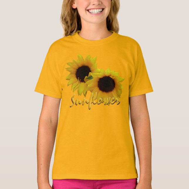T-shirt tournesol enfant T-shirt tournesol fille T (Devant)