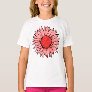 T-shirt Tournesol-Été Rose rose-Jardin