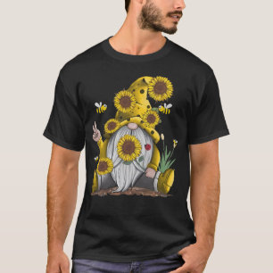 T-shirt Tournesol Gnome Avec Abee Hippie Gnome