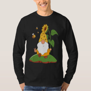 T-shirt Tournesol Gnome Avec Abee Hippie Gnome