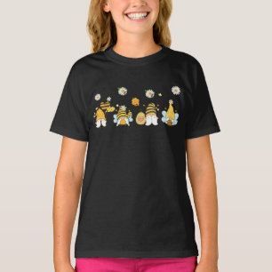 T-shirt Tournesol Gnome Avec Abeille Drôle Hippie Gnome Do