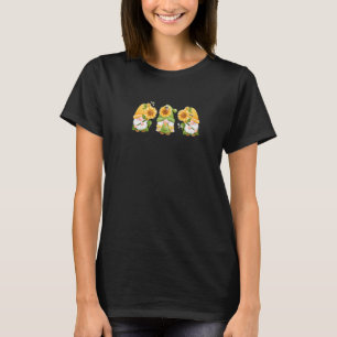 T-shirt Tournesol Gnomes Buzy Bees Automne Automne Jardin