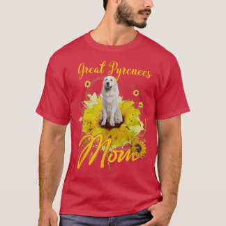 T-shirt Tournesol Grandes Pyrénées Maman Amoureux des chie