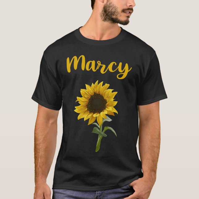 T-shirt Tournesol heureux - Marcy Nom (Devant)
