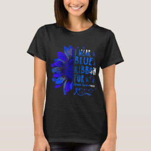 T-shirt Tournesol I porte du ruban bleu pour la sensibilis