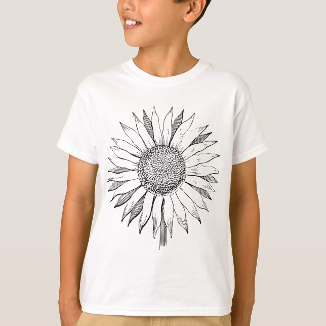 T-shirt Tournesol illustré (Devant)
