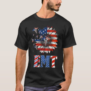 T-shirt Tournesol Infirmière Urgences Stéthoscope Drapeau