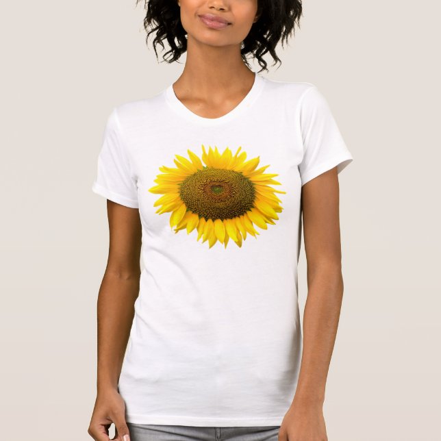T-shirt Tournesol, intérieur de coeur/camisole de dames (Devant)