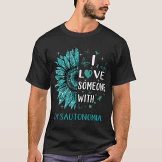 T-shirt Tournesol J'Aime Quelqu'Un Avec Dysautonomia