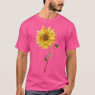 T-shirt Tournesol jaune et bourgeon 