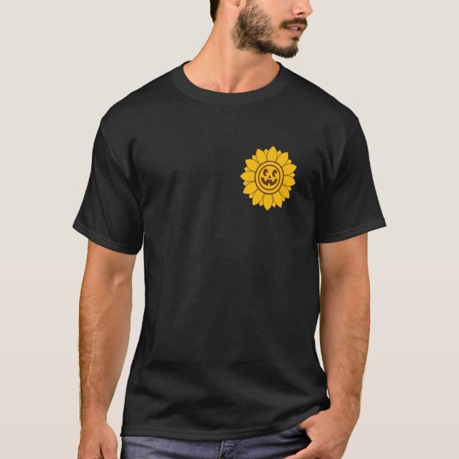 T-shirt Tournesol jaune Halloween costume mignon (Devant)