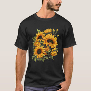 T-shirt Tournesol Jaune mignon été Fleurs de soleil Floral