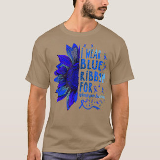 T-shirt Tournesol Je Porte Du Ruban Bleu Pour Arthrogrypos