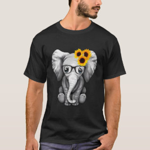T-shirt Tournesol joli éléphant