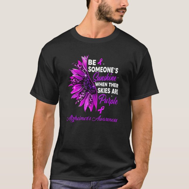 T-shirt Tournesol Leurs Ciels Sont Violet Alzheimer (Devant)