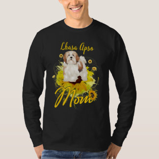 T-shirt Tournesol Lhasa Apso Maman Chien Mère