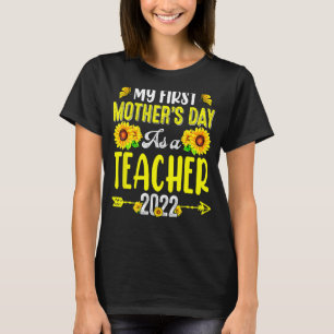 T-shirt Tournesol Ma première fête des mères en tant qu'en