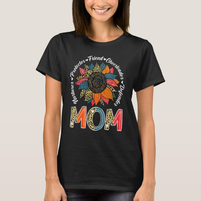 T-shirt Tournesol Maman Nurturer Protector Ami Mère D (Devant)