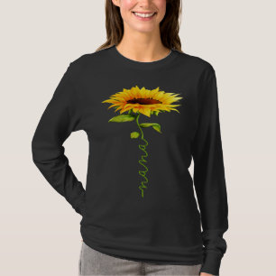 T-shirt Tournesol Nana Fête des Mères Floral Drôle Corresp
