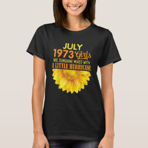 T-shirt Tournesol Né En Juillet 1973 Filles Sunshine Mixé