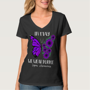 T-shirt Tournesol Nous Portons Violet Lupus Sensibilisatio