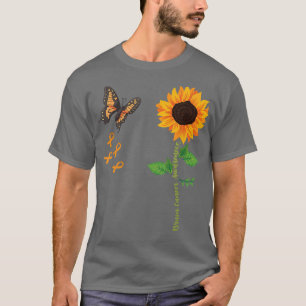T-shirt Tournesol papillon de sensibilisation au cancer du