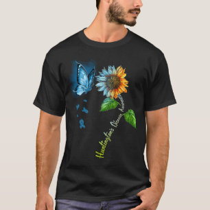 T-shirt Tournesol papillon Huntington's Disease Awareness