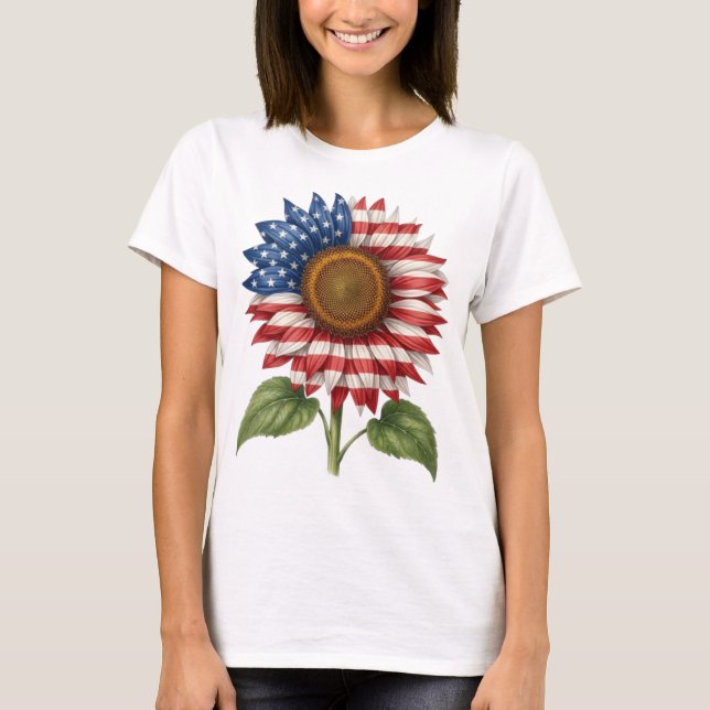 T-shirt Tournesol Patriotique  (Devant)